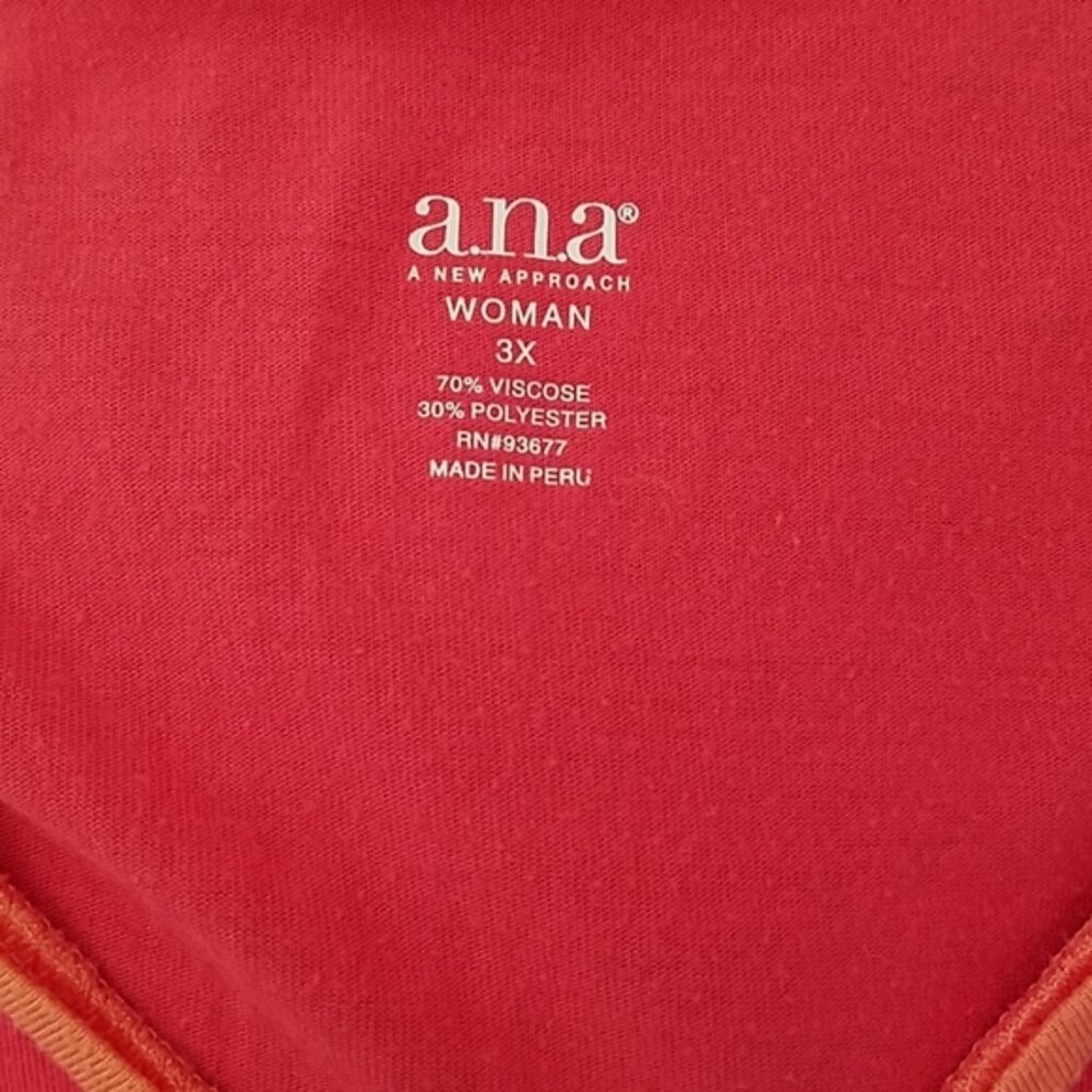 2 plus size tops - tank top in coral by a.n.a and t-shirt in blue by Port and Co - Picture 6 of 7